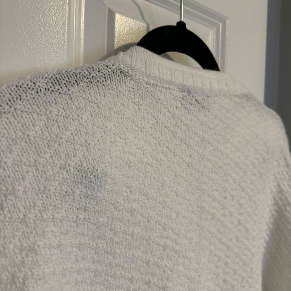 Vintage White Cuddle Knit Cable Knit Button‎ Cardigan - Picture 8 of 8